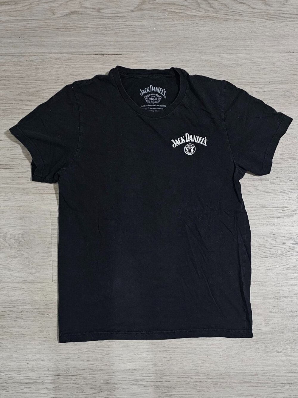 Made in USA Jack Daniels Men´s Medium Black Old No 7 Tennesse Graphic T-Shirt